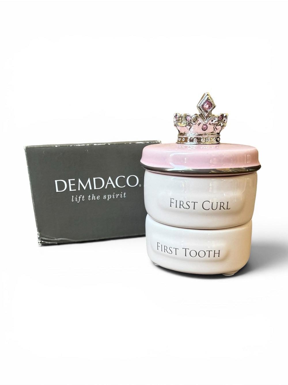 Demdaco Blue Polka Dot Gift Box